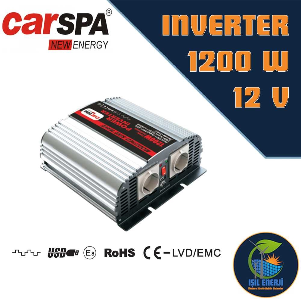Carspa Modıfıye Sınus ınverter - 1200 Watt 12 Volt - 1200w 12v