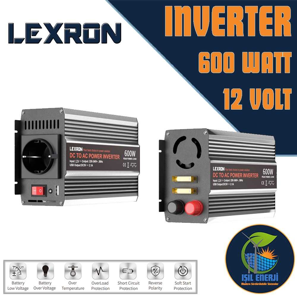 Lexron Modifiye Sınus İnverter - 600 Watt 12 Volt - 600w 12v