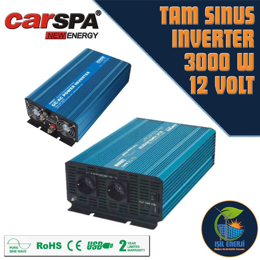 Tam Sınus İnverter - 3000 Watt 12 Volt - 3000w 12v