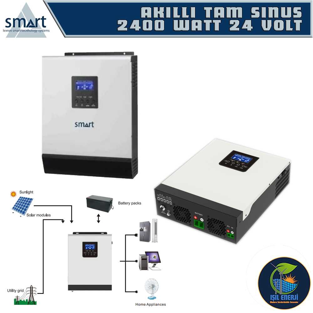 Lexron Akıllı Tam Sınus Mppt Yüksek Voltaj 3000 Watt 24 Volt - 3kw 24v