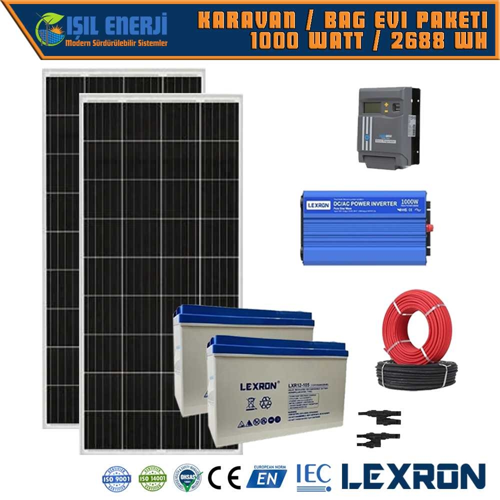 ışıl Hazır Güneş Enerjisi Sistemi - Karavan / Bag Evi Paketi - 2688 Wh - Paket-1