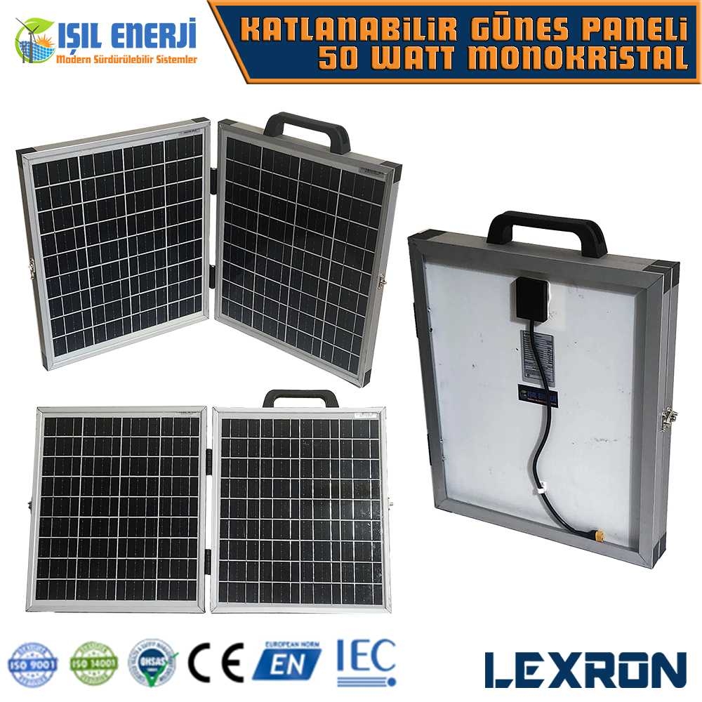 ışıl Enerji 50 Watt Monokristal Katlanabilir Güneş Paneli