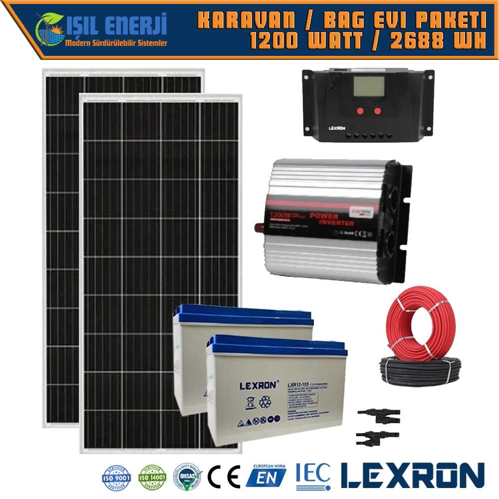 ışıl Hazır Güneş Enerjisi Sistemi - Karavan / Bag Evi Paketi - 2688 Wh - Paket-5