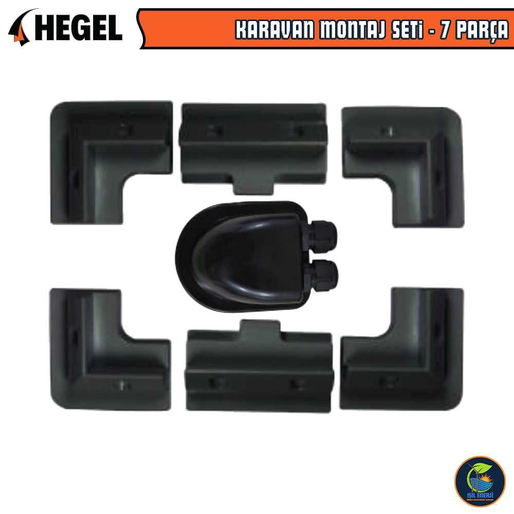 Karavan İçin Güneş Paneli Montaj Seti - Siyah - 7 Parça