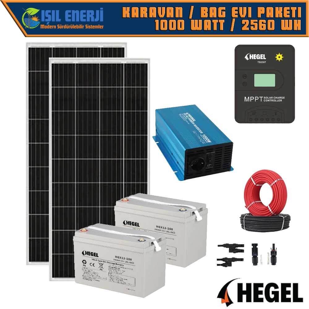 Hegel Hazır Güneş Enerjisi Sistemi - Karavan / Bag Evi Paketi - 2560 Wh