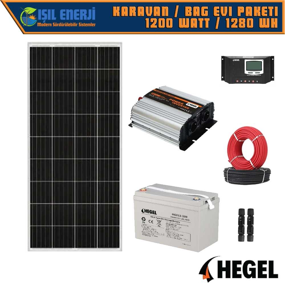Hegel Hazır Güneş Enerjisi Sistemi - Karavan / Bag Evi Paketi - 1280 Wh