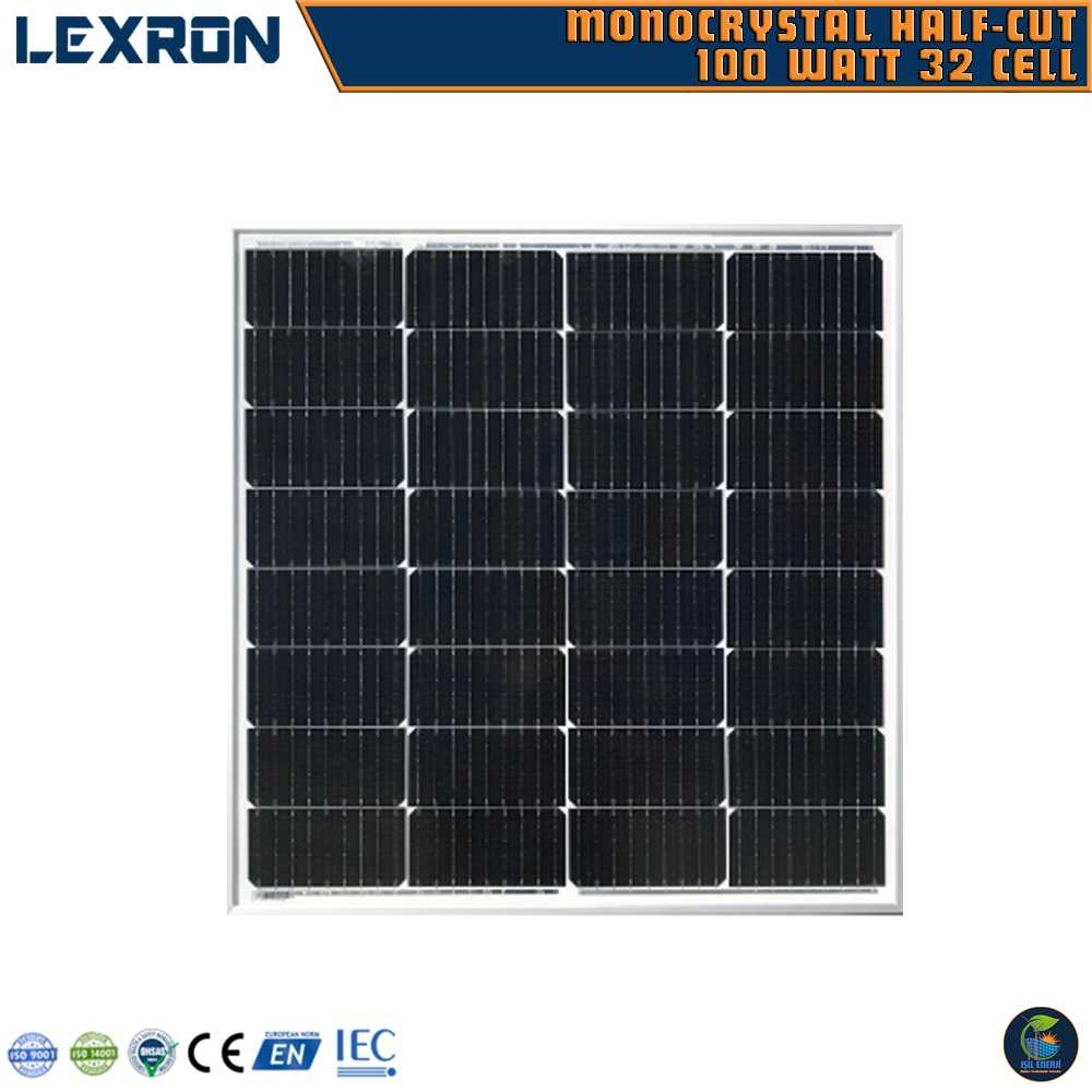 Lexron 100 Watt 32 Cell Half-cut Monokristal Güneş Paneli