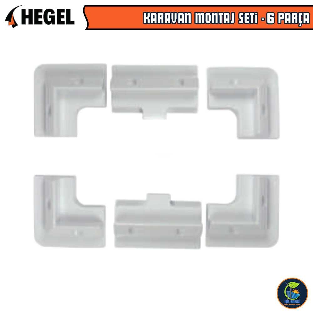 Karavan İçin Güneş Paneli Montaj Seti - Beyaz - 6 Parça