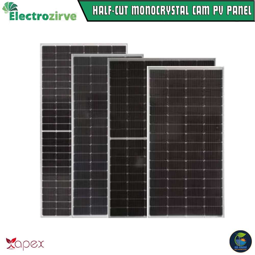 Electozirve Apex 420 Watt Half-cut Monokristal Cam Güneş Paneli