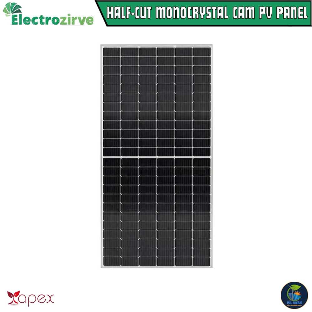 Electozirve Apex 455 Watt Half-cut Monokristal Cam Güneş Paneli