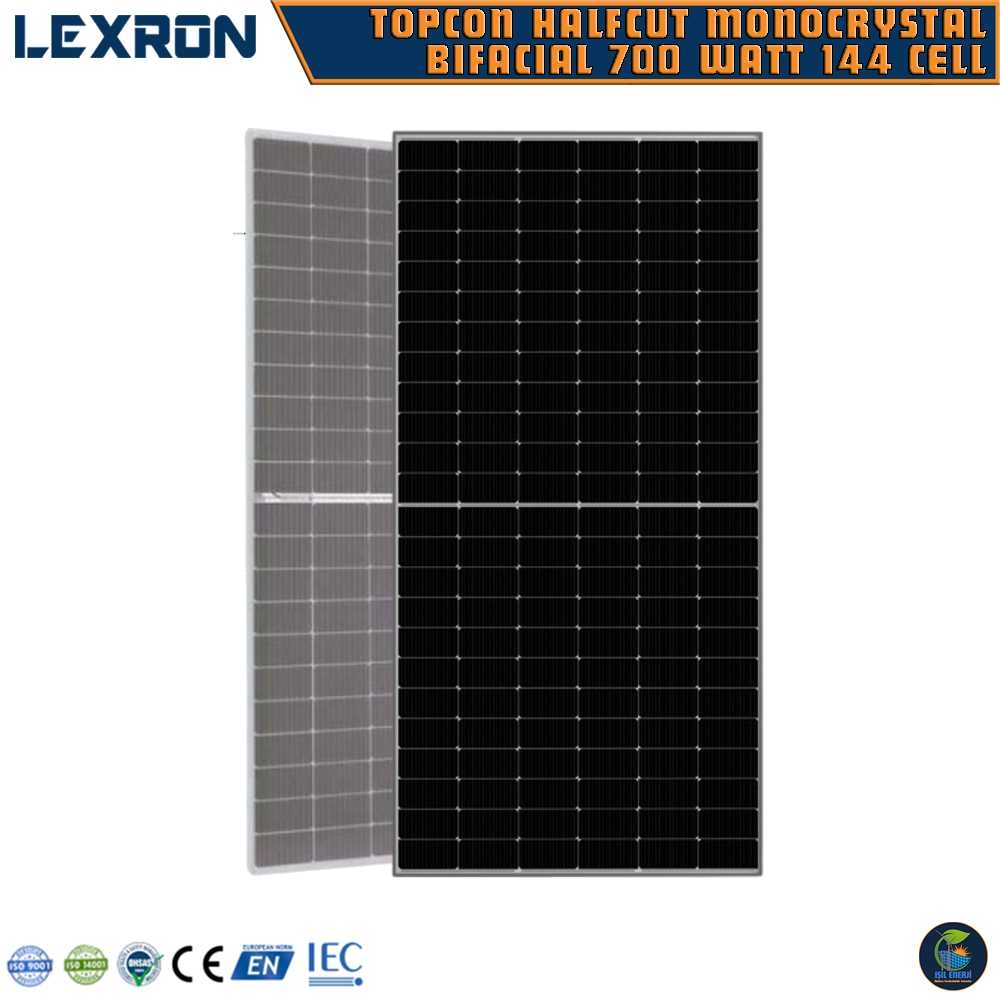Lexron 700 Watt 144 Cell Topcon Bifacial Half-cut Monokristal Güneş Paneli