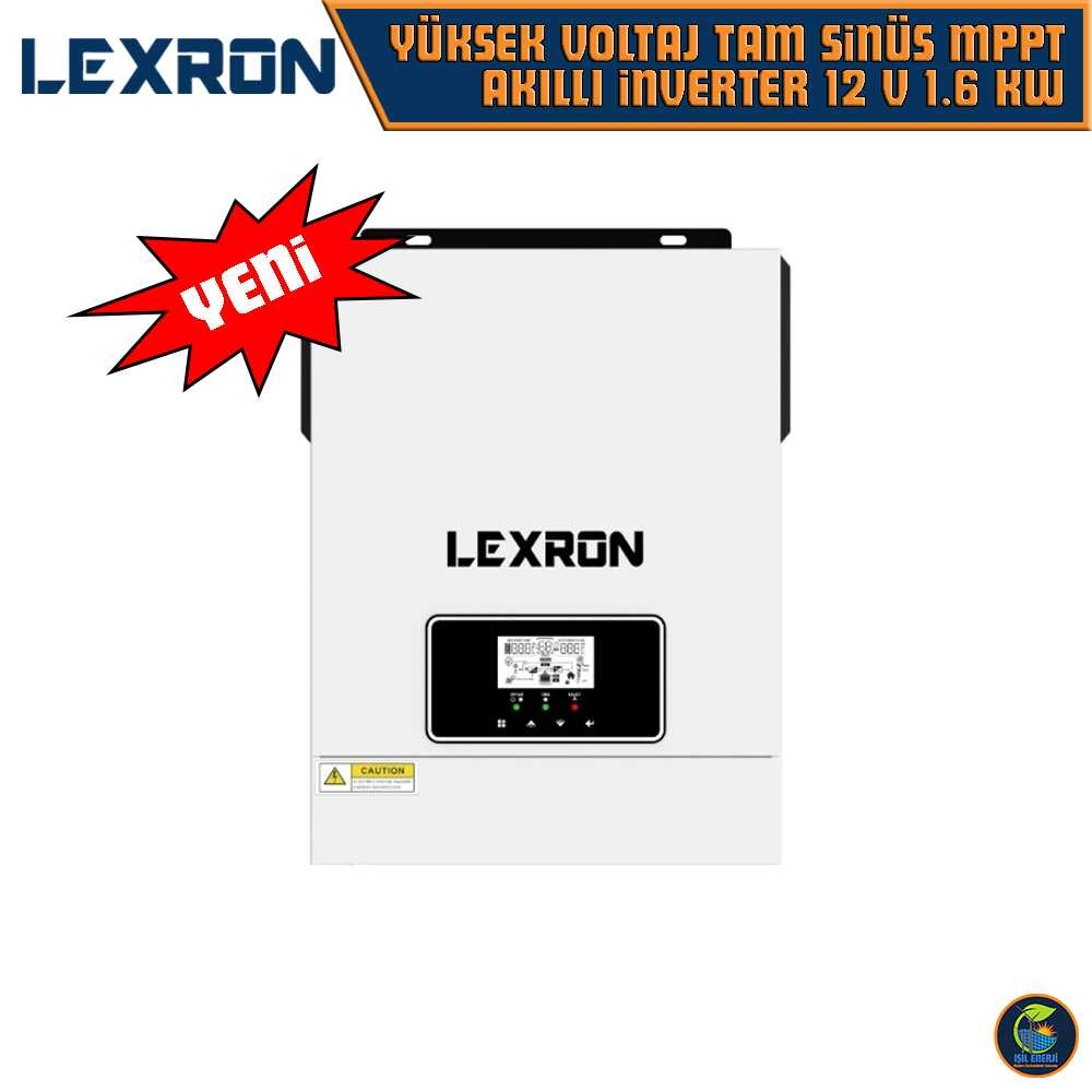 Lexron Akıllı Tam Sınus Mppt Yüksek Voltaj 1600 Watt 12 Volt İnverter - 1.6kw 12v