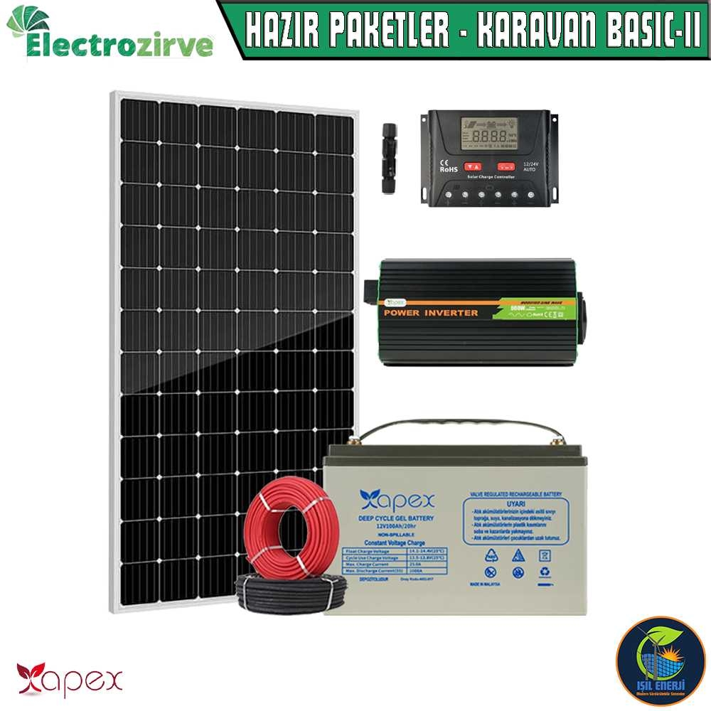 Hazır Güneş Enerjisi Sistemi - Karavan/bağ Evi Paketi - Karavan Basıc-ıı - 1280wh