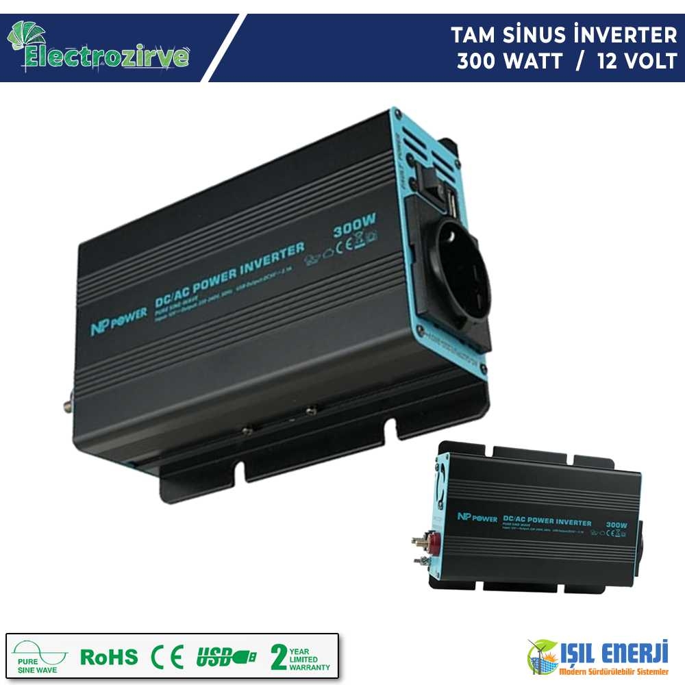 Electrozirve NP Power Tam Sinus İnverter - 300 Watt 12 Volt - 300W 12V